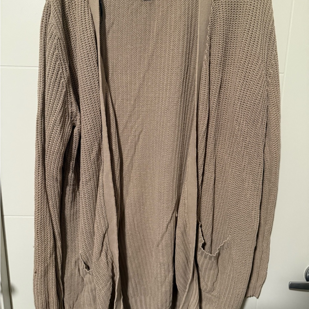 Forever 21 Women's Taupe Knit Cardigan